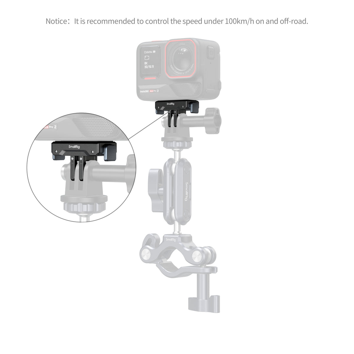 SmallRig Quick Release Mount Adapter for Insta360 X5 / X4 Air & Ace Pro 2 & Ace Pro & Ace