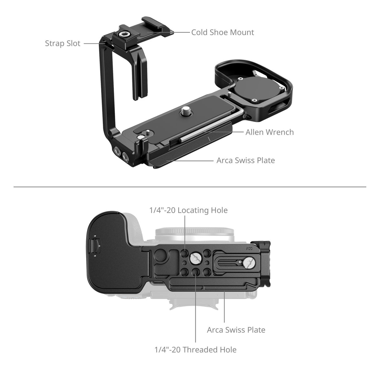 SmallRig L-Shaped Mount Plate with AirTag Slot for Canon EOS R6 Mark III / R6 Mark II 5962