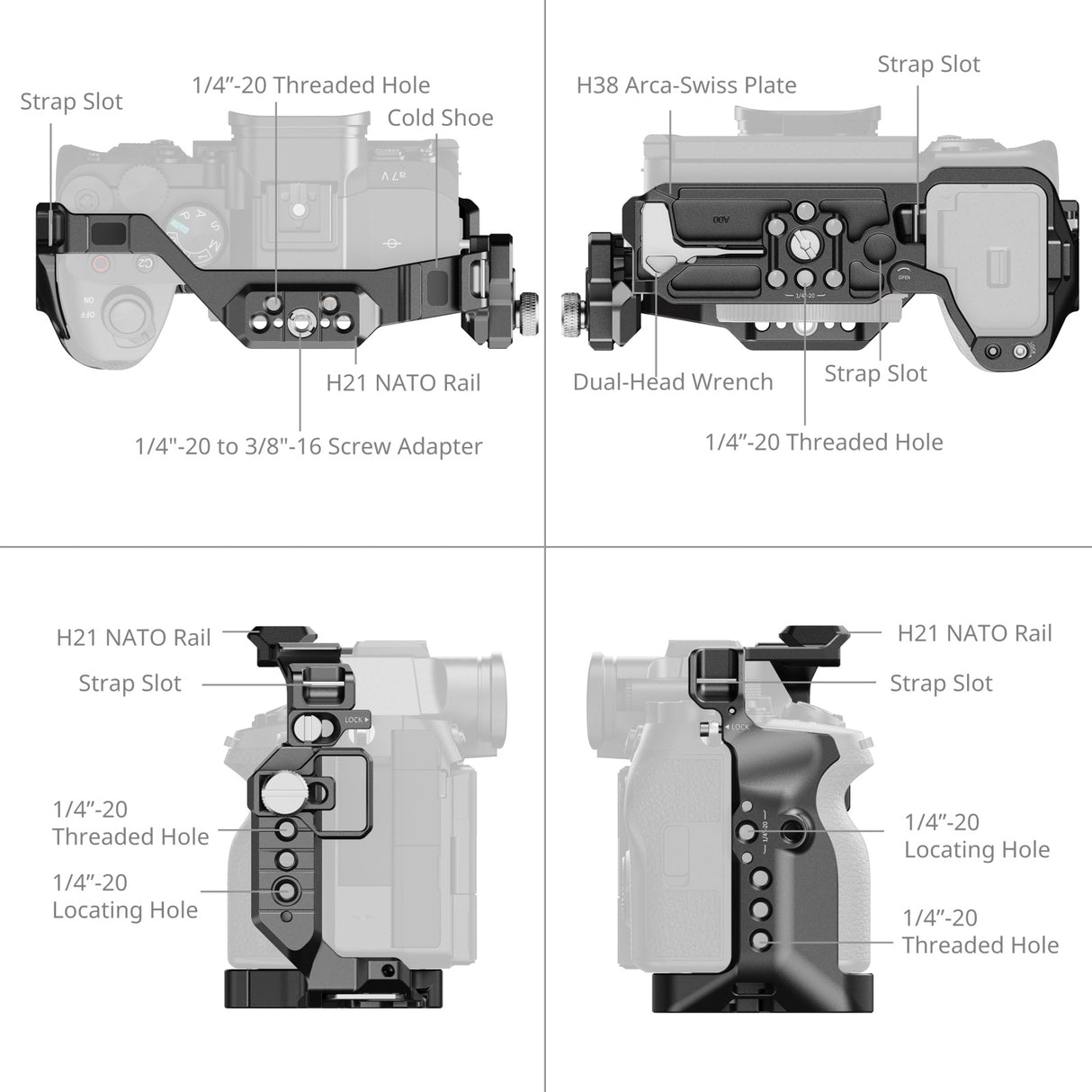 SmallRig "HawkLock" Cage Kit for Sony Alpha 7 V / 7R V / 7 IV