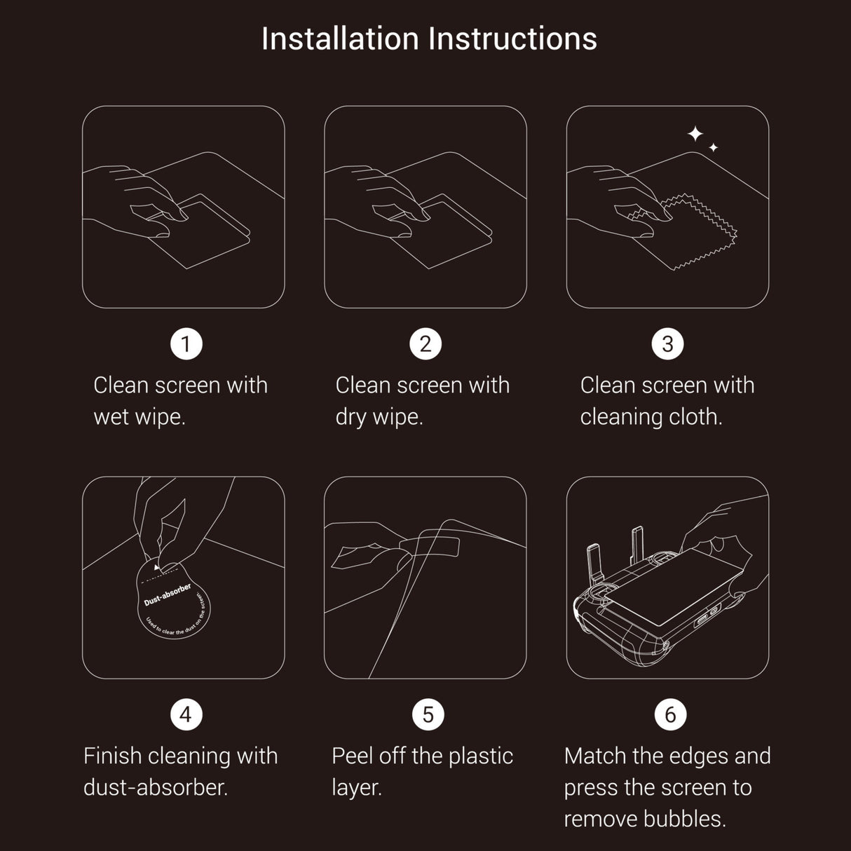 SmallRig HD Screen Protector Kit for DJI RC / RC 2 6111