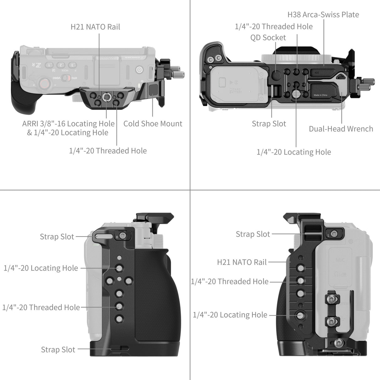 SmallRig "HawkLock" Quick Release Cage Kit for Nikon ZR 6113