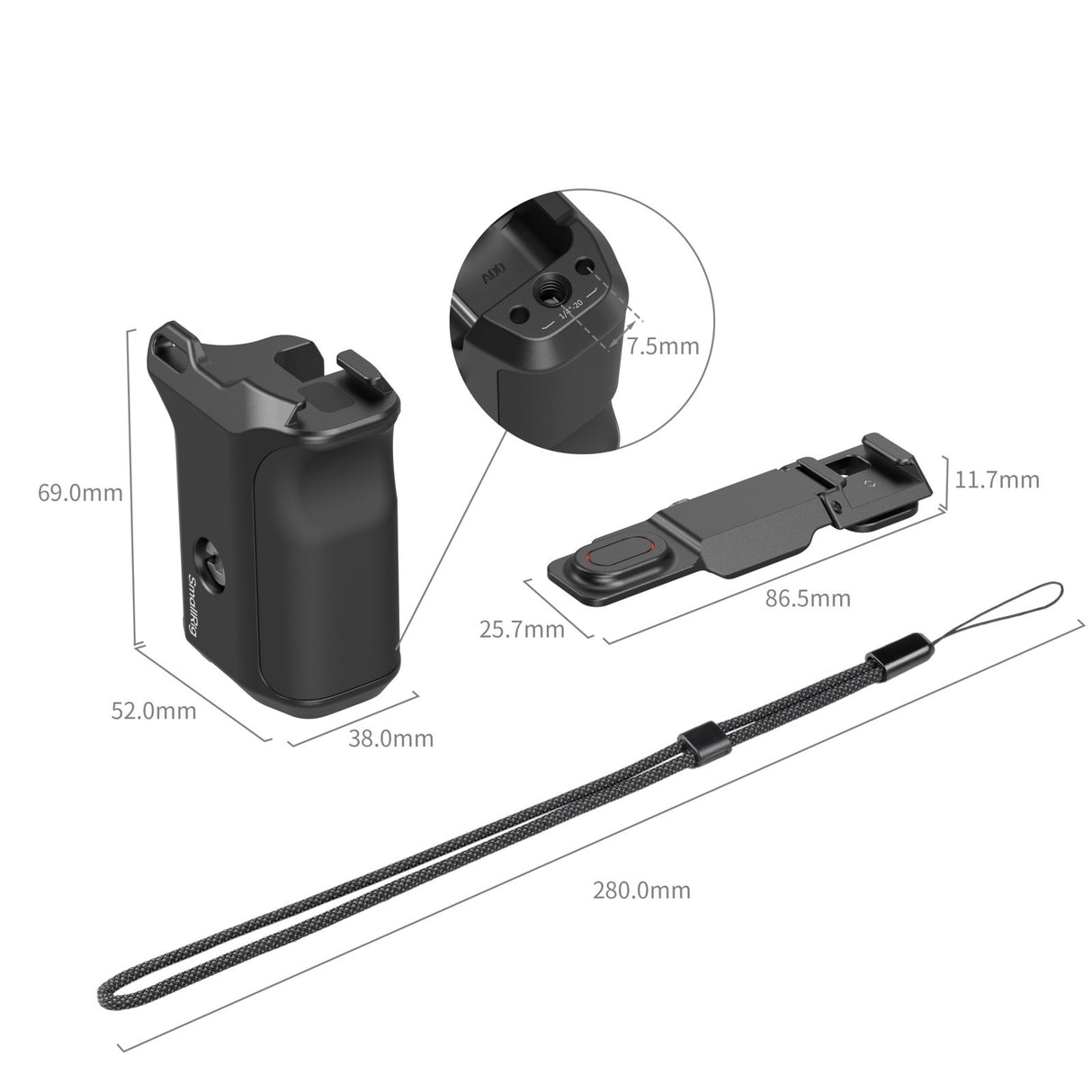 SmallRig Handle for SmallRig Cages (ID 5888, 5887) for DJI Osmo Action 6 6259