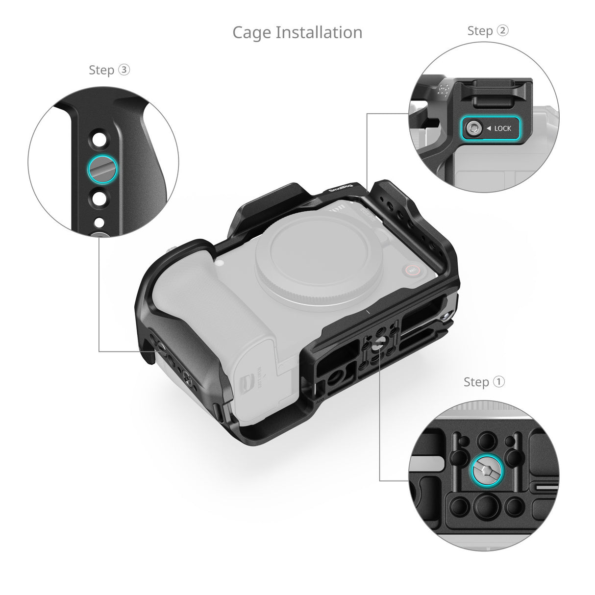 SmallRig "HawkLock" Quick Release Cage for Canon EOS R6 V 6372