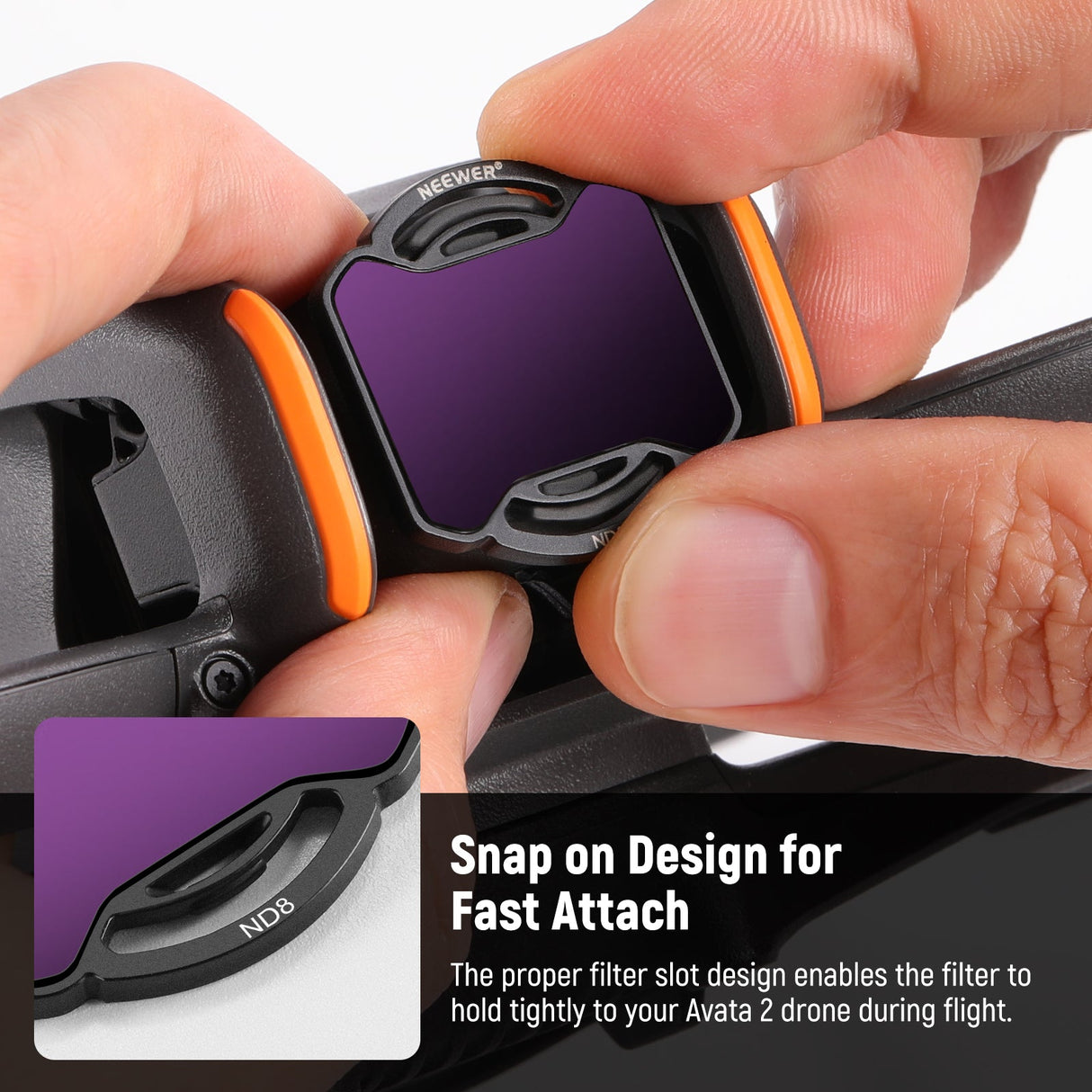 NEEWER 4 Pack ND Filter Kit for DJI Avata 2 ND8 ND16 ND32 ND64