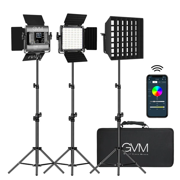 GVM-800D-II 40W Bi-color and RGB Video Panel Light