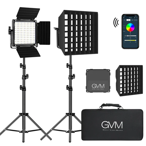 GVM-800D-II 40W Bi-color and RGB Video Panel Light