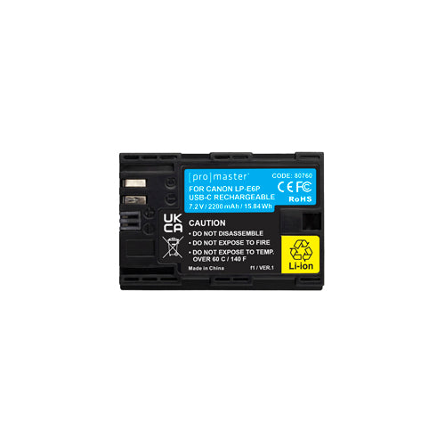 ProMaster Li-ion Battery for Canon LP-E6P with USB-C Charging - Image 3