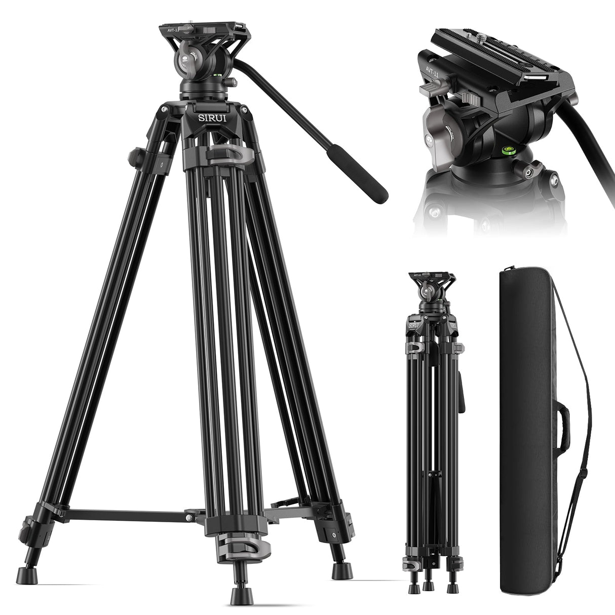 SIRUI Heavy Duty Video Tripod for Camera AVT-11