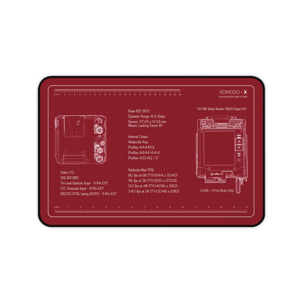 RED Komodo-X | REDprint Camera Mat