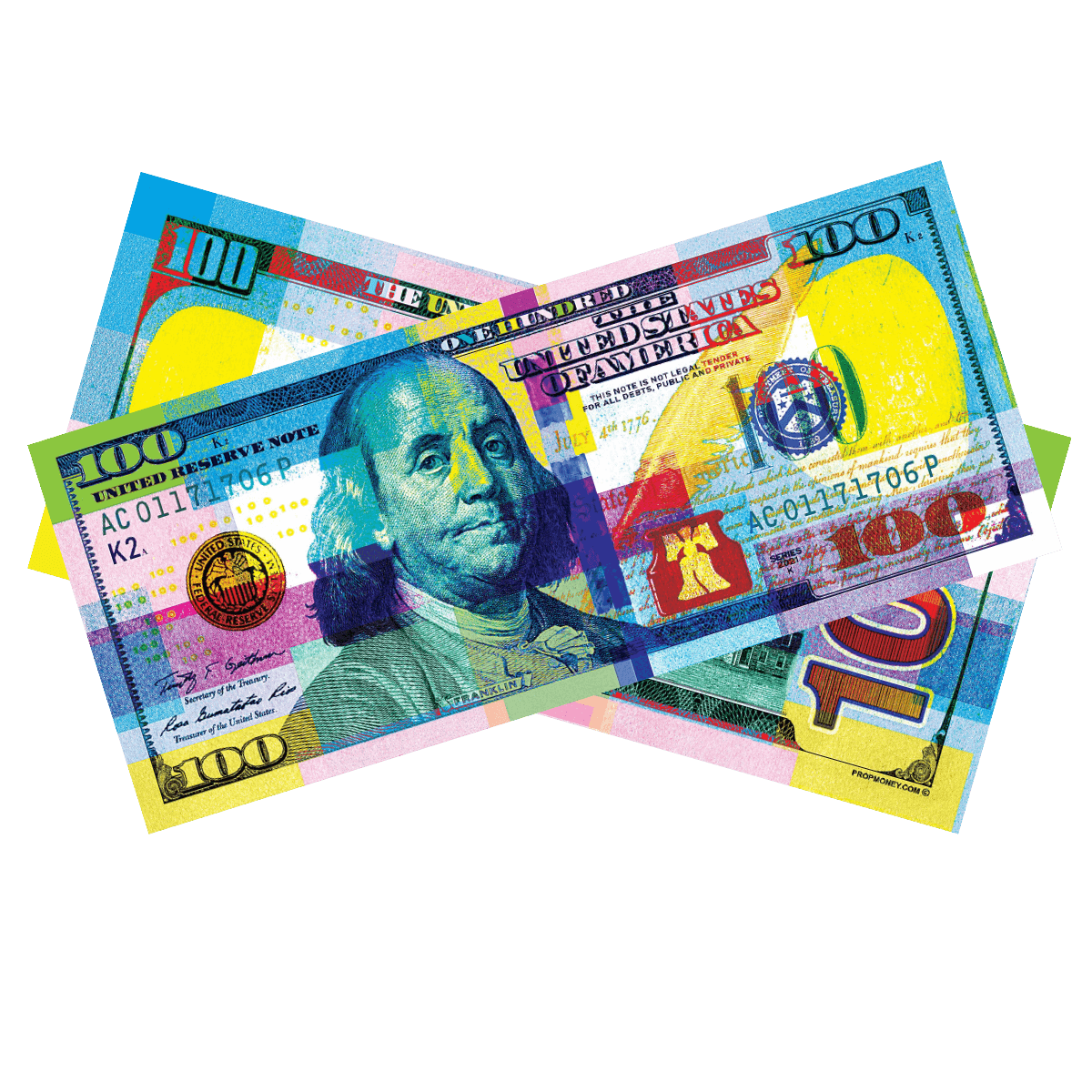 $100 Chroma Colored Bills