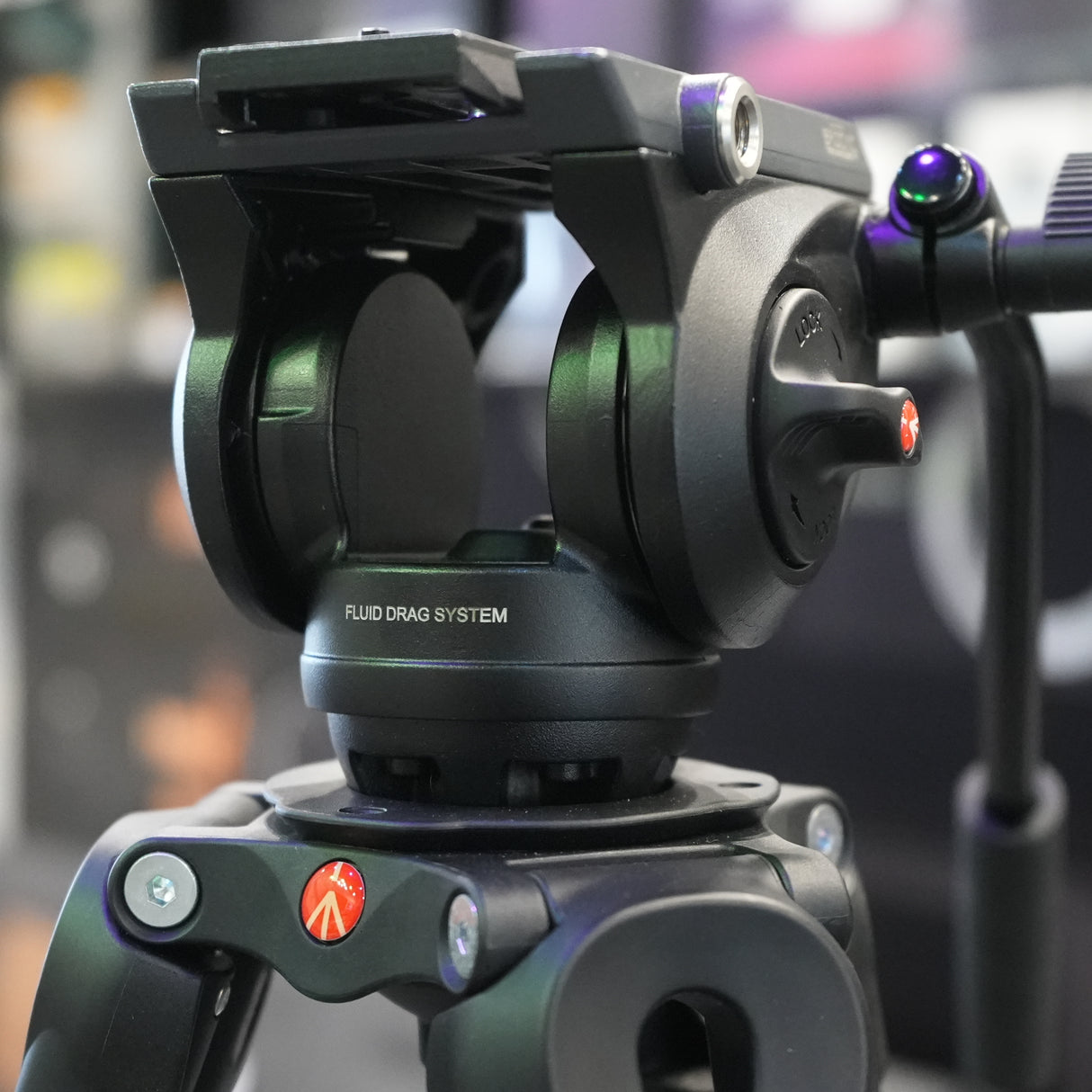 (USED) Manfrotto MVH500A Fluid Drag Video Head with MVT502AM Tripod and Carry Bag