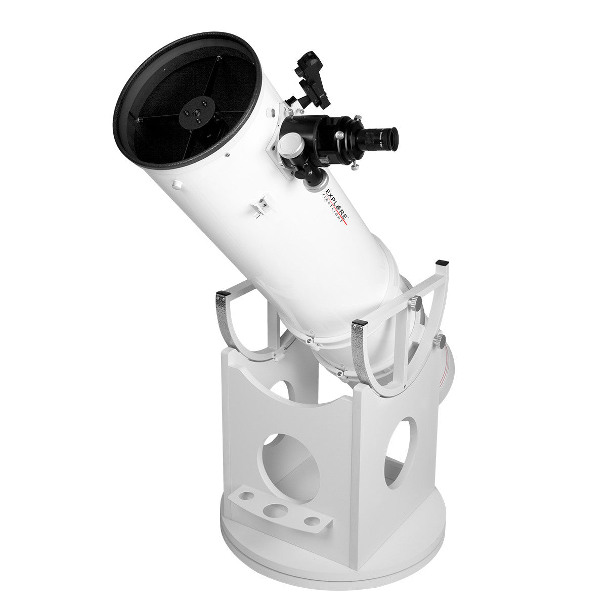 Explore FirstLight 8" Dobsonian Telescope Package Includes ReflexSight, Astro R-Lite Red Flashlight, Tirion Double-Sided Multi-Latitude Planisphere and Moon Crater Map