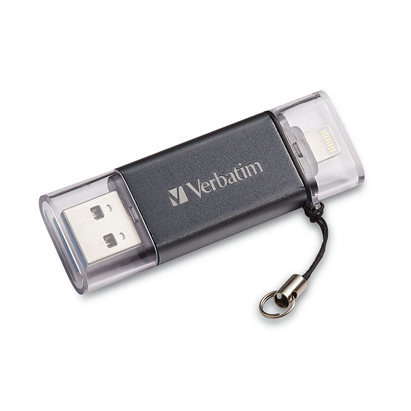 Verbatim iStore 'n' Go Dual USB Flash Drive Apple Lightning USB 3.0 Graphite 32GB