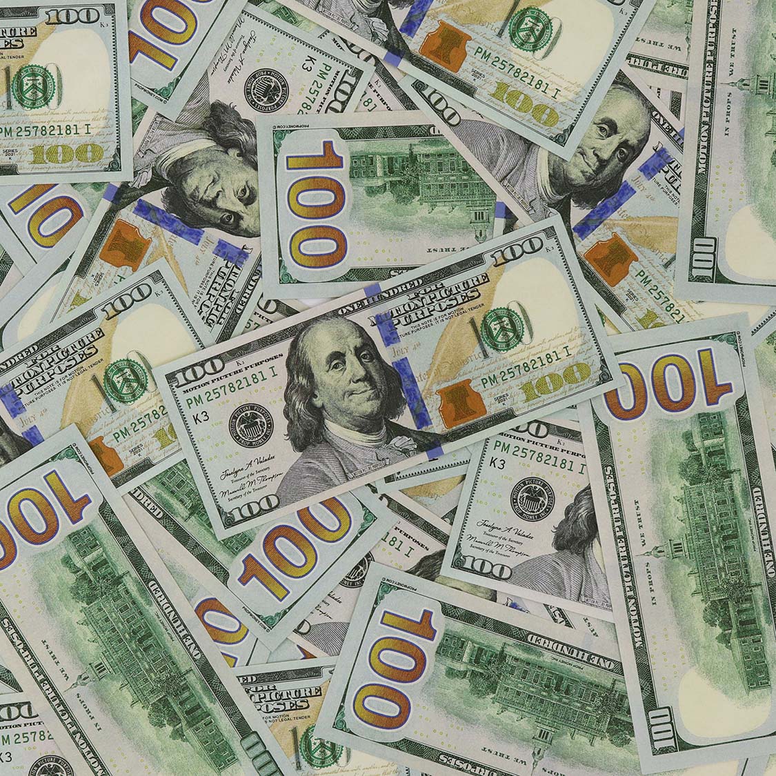 $100,000 Full Print New Series Stacks