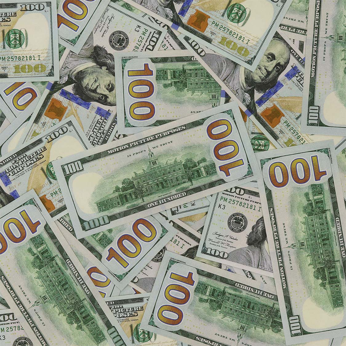 $100,000 Full Print New Series Stacks