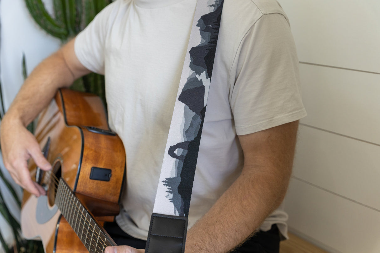 Parks in Black and White Guitar Strap