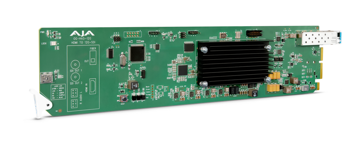AJA openGear HDMI 2.0 to 12G-SDI Conversion with LC Transmitter