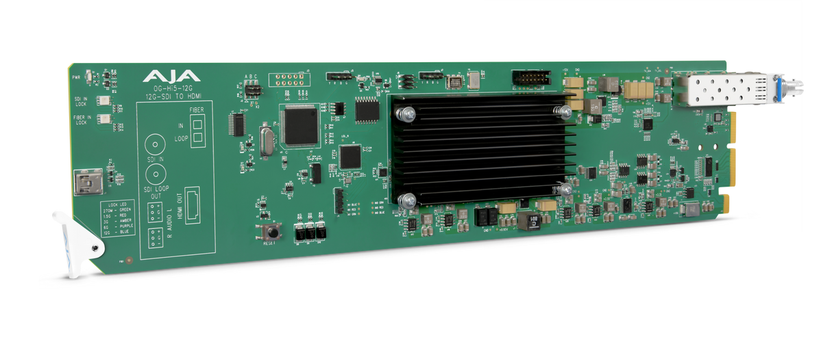 AJA 12G-SDI to HDMI 2.0 Conversion with ST Fiber Receiver