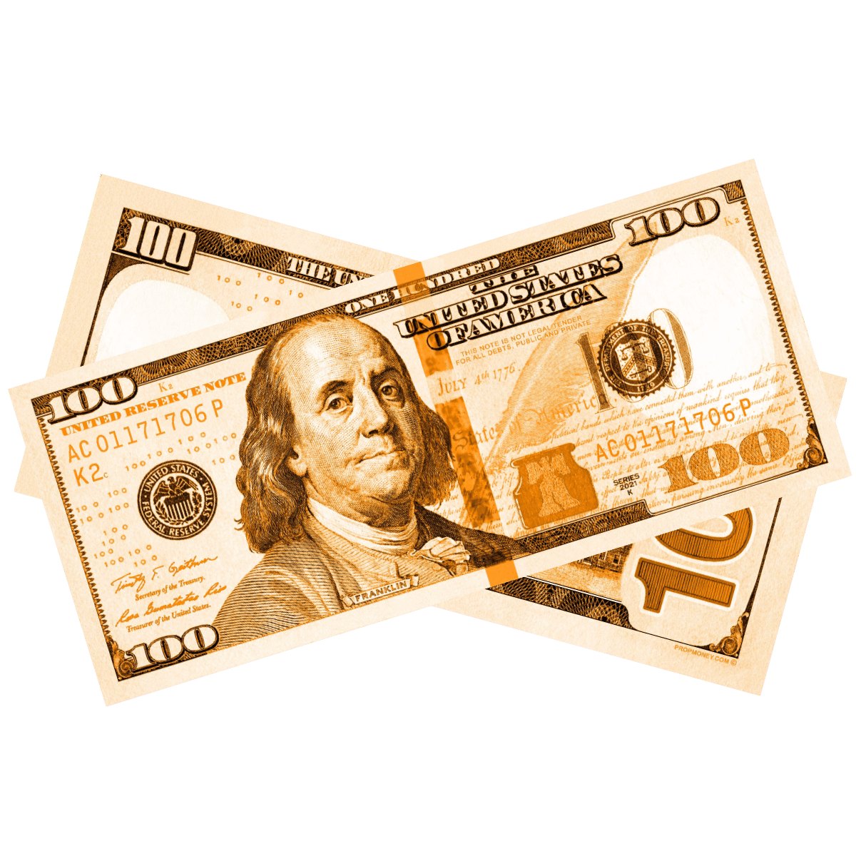 100x $100 New Series Orange Bills