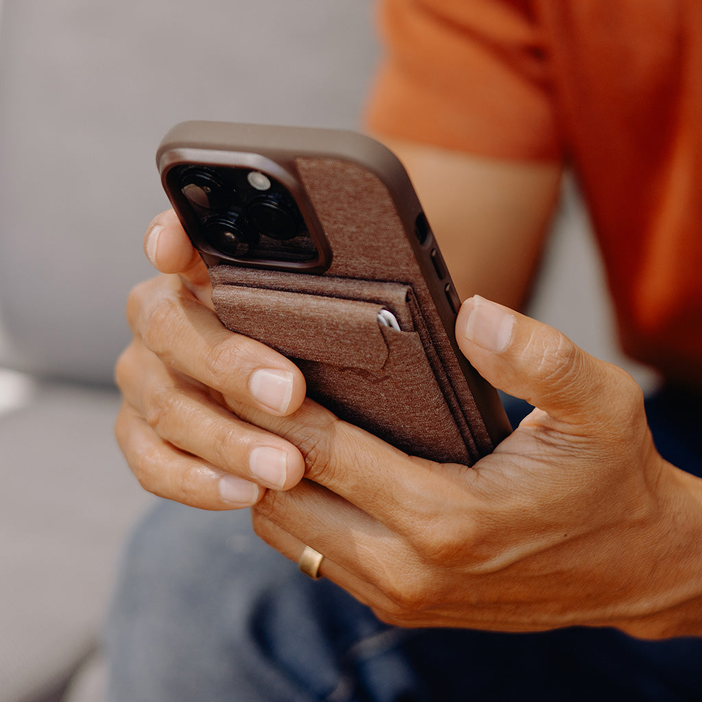 Mobile Wallet | Stand Wallet | Redwood | Fabric