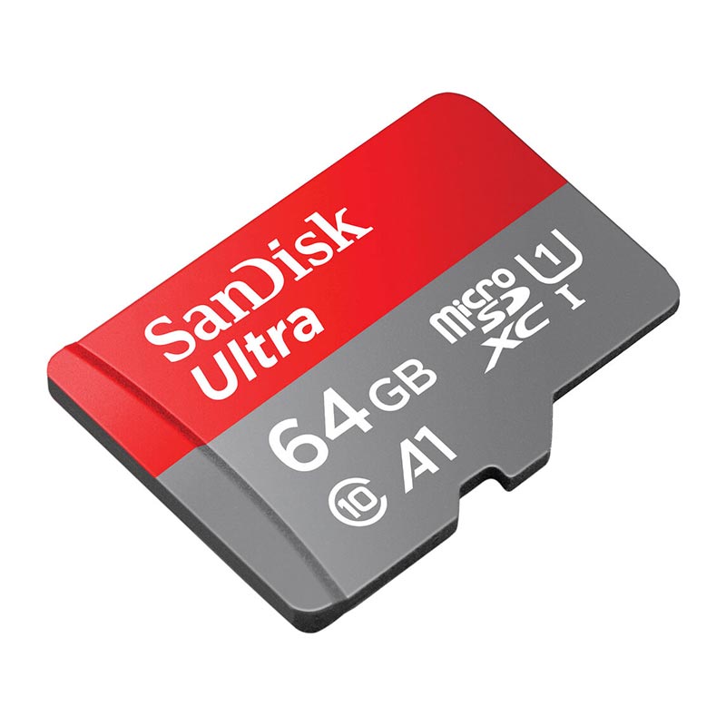 SanDisk Ultra microSDHC Memory Card C10 UHS U1 A1 Card W/Adapter 64GB