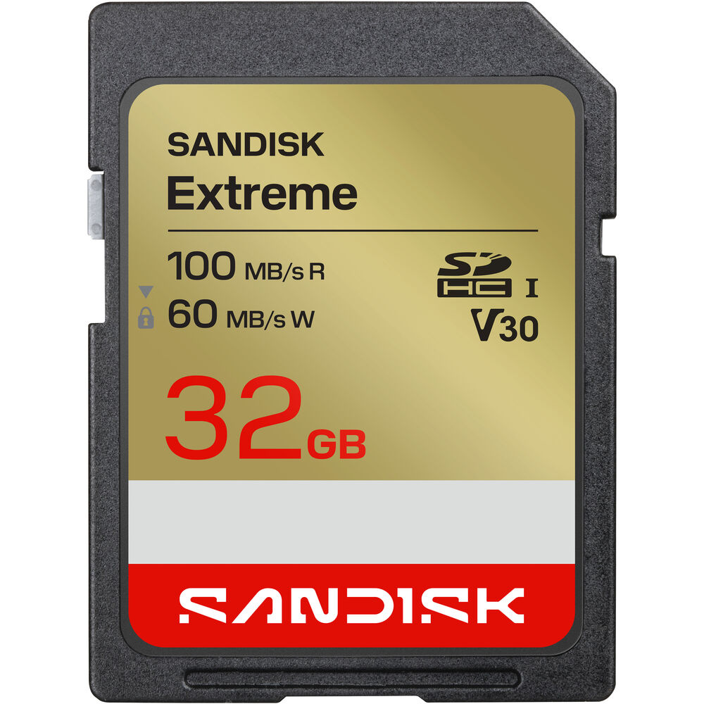 SanDisk Extreme SDHC Memory Card UHS-I V30 32GB