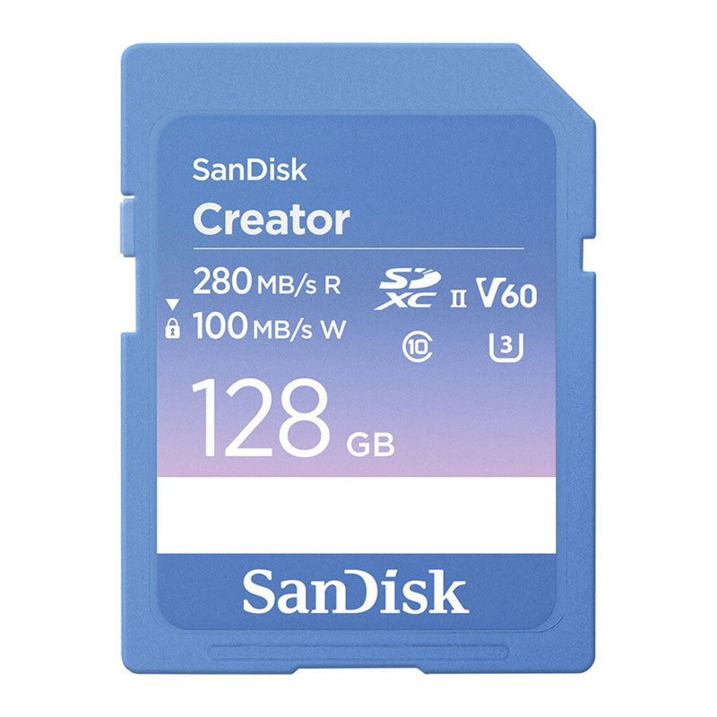 SanDisk Creator Series UHS-II SDXC V60 C10 U3 128GB