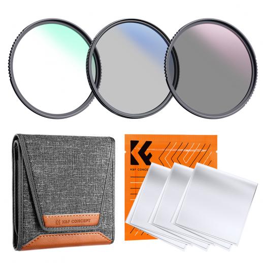 72mm MCUV+CPL+ND4 Lens Filter Kit with Lens Cleaning Cloth and Filter Bag