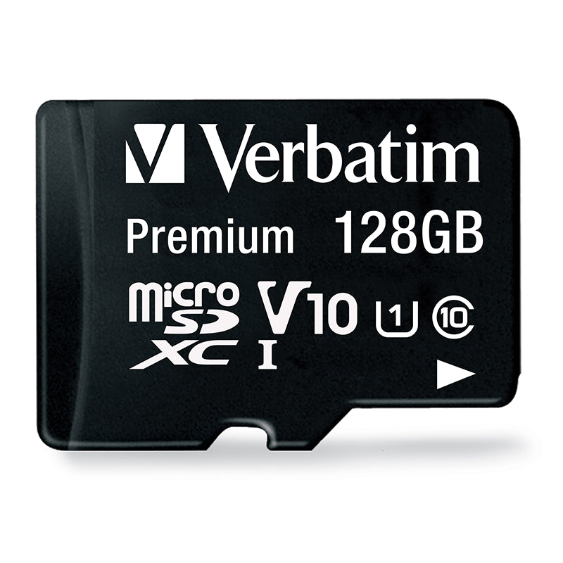 Verbatim Premium microSDXC Memory Card With Adapter UHS-1 Class 10 TAA 128GB