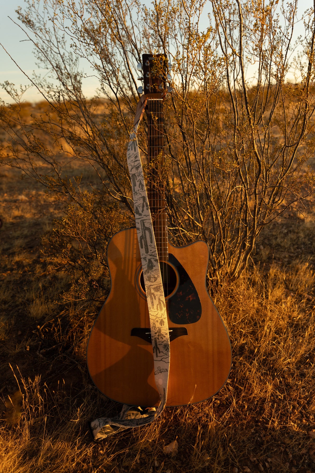 Western Landscape Guitar Strap