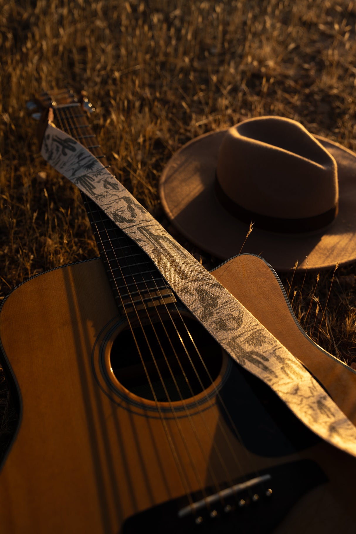 Western Landscape Guitar Strap