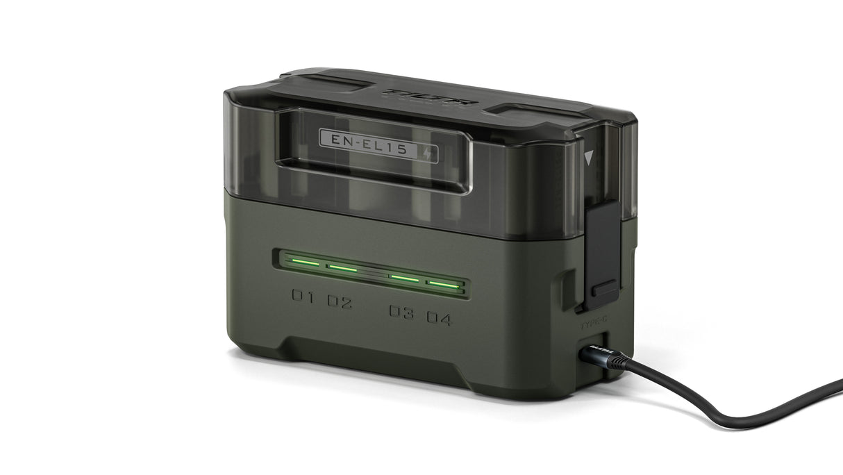 Tilta EN-EL15C Charging Station Battery Kit (4 Batteries) - Green