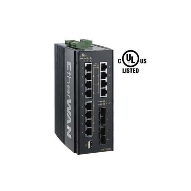 EtherWAN 8-Port 10/100/1000BASE-T + 2 Dual-Rate Gigabit SFP Ports