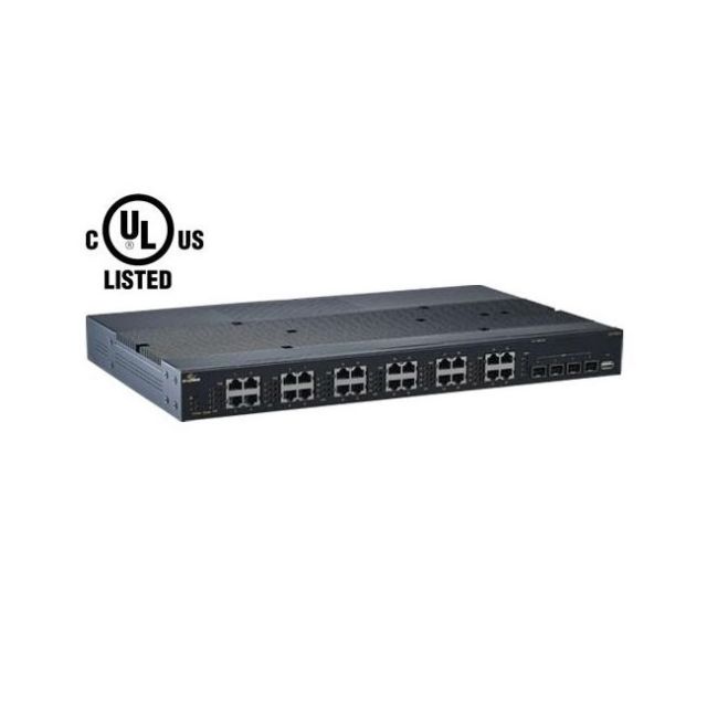 EtherWAN 24-Port Gigabit PoE plus 4 Dual-Rate 10-Gigabit SFP Ports