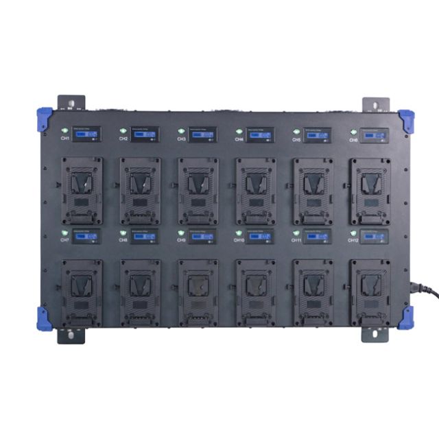 Fxlion 12-Bay V-Mount Wall Charger (16.8V, 4A)
