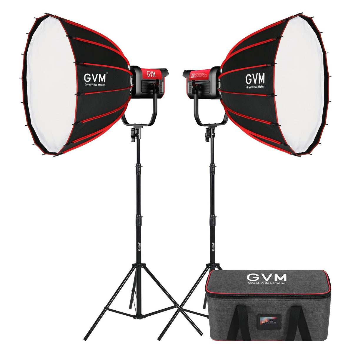 GVM 200W LED Video Light With Lantern Softbox, SD200B Continuous