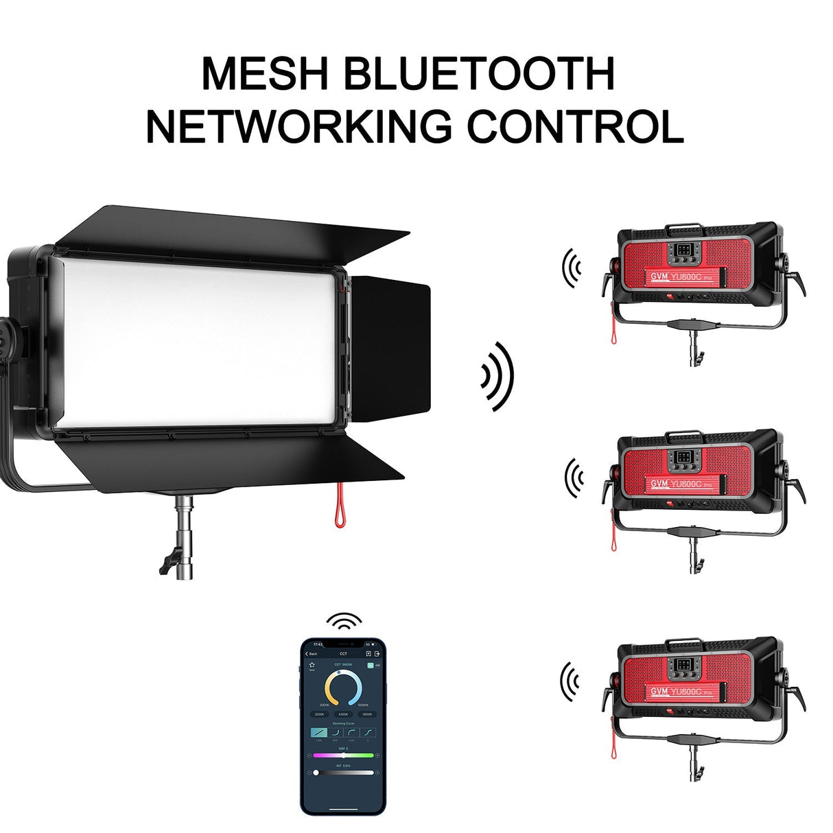 GVM PRO YU600C Led Video Lights Panel Rgb And Bi-Color Studio Light