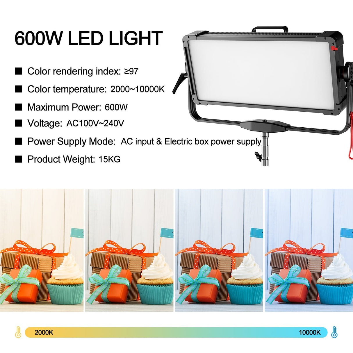 GVM PRO YU600C Led Video Lights Panel Rgb And Bi-Color Studio Light