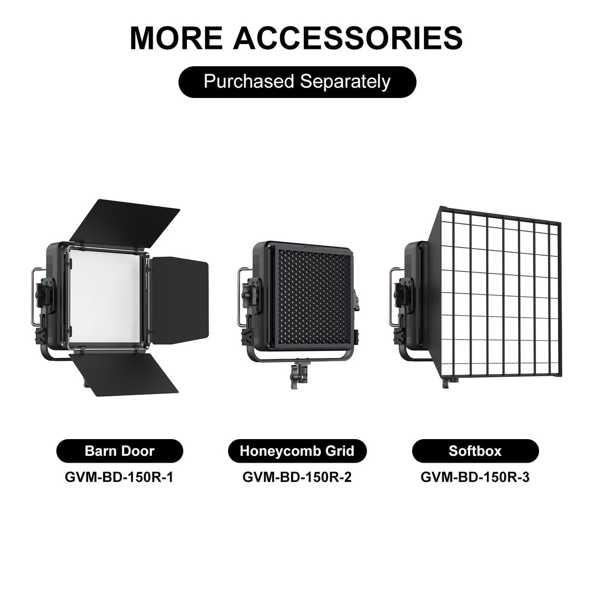 GVM YU150R PRO LED Video Light Board RGB & Bi-Color Studio Light 3 Kits