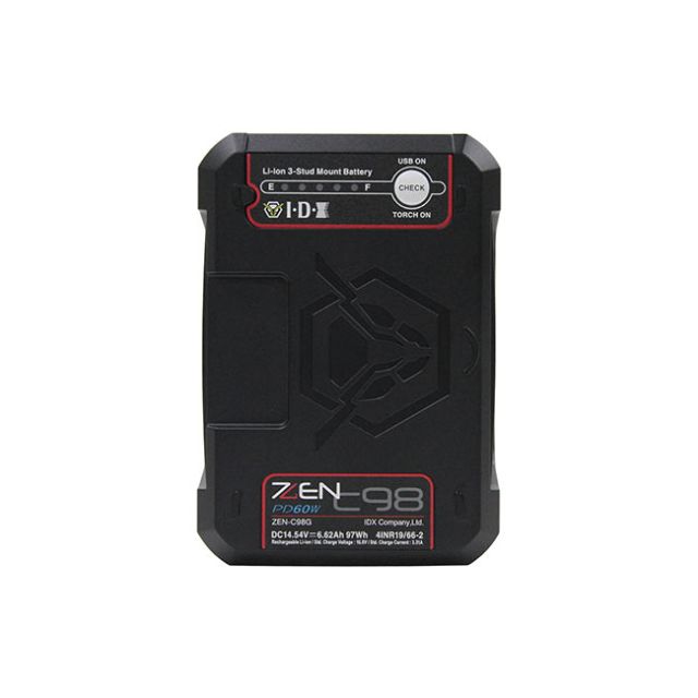 IDX Li-ion Three Stud Battery with 2x D-Taps & USB-C 97Wh Cube style Battery Pack