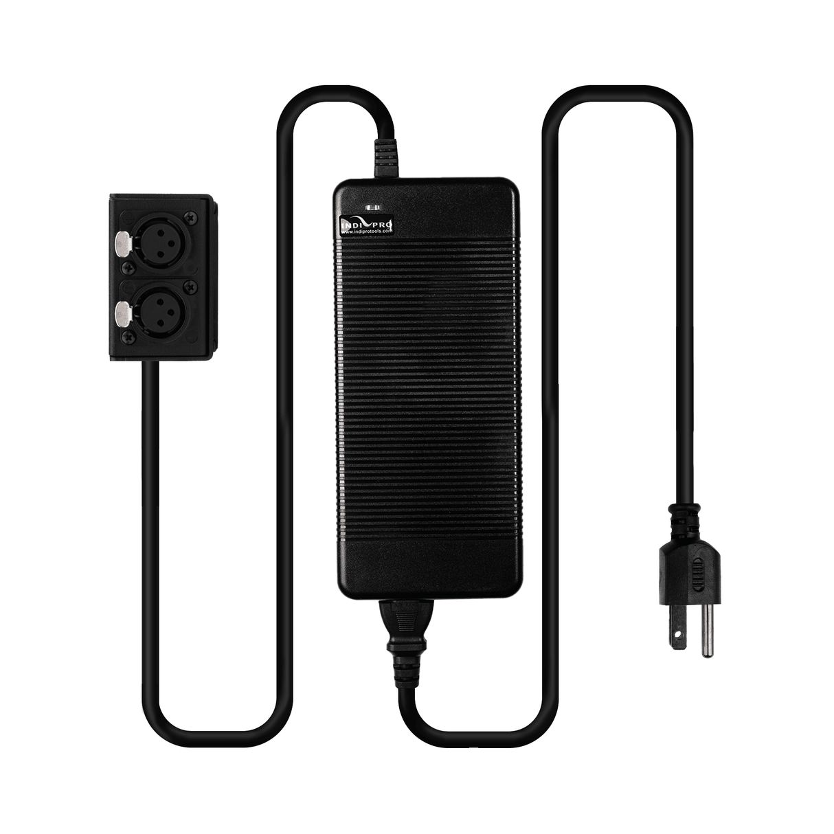 Indipro 15V AC Power Supply to Dual 3-Pin Female XLR Outputs (20A, 10')