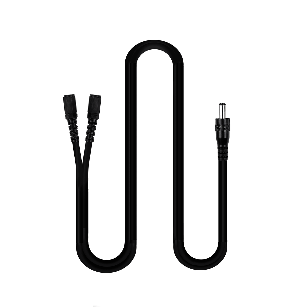 Indipro 2.1mm Male Power Cable to Dual 2.1mm Female Connectors (10", Non-Regulated)