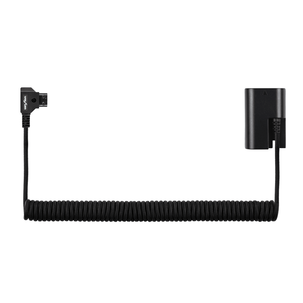 Indipro Braided Coiled D-Tap Power Cable to Canon LP-E6 Dummy Battery