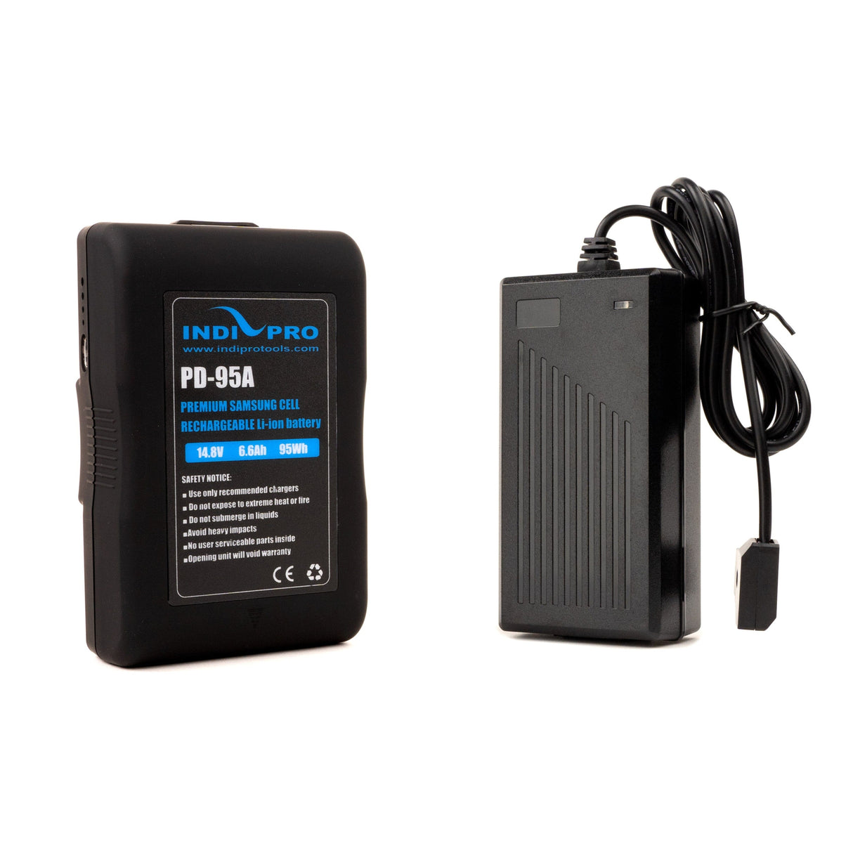 Indipro Compact 95Wh Gold Mount Li-Ion Battery and D-Tap Pro Charger (2.5A) Kit