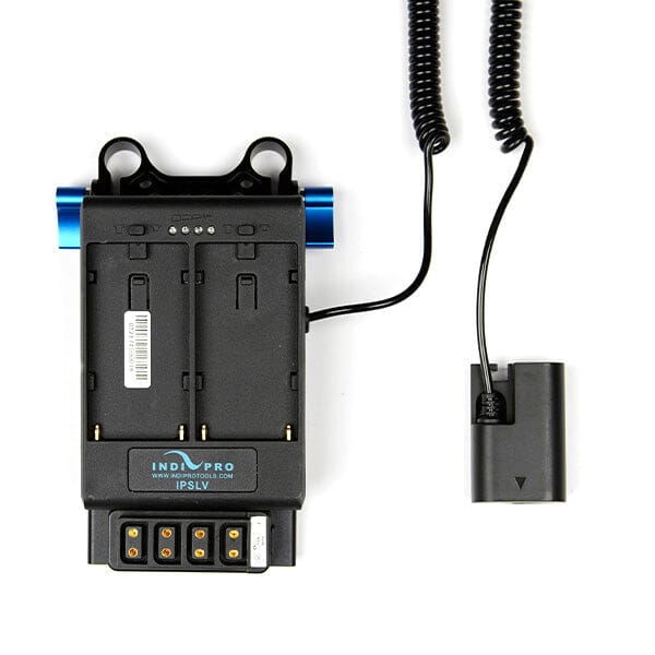 Indipro Dual NP-F Battery Plates to Canon LP-E6 Dummy Battery with 15mm Rod Mount and 4x D-Tap Outputs