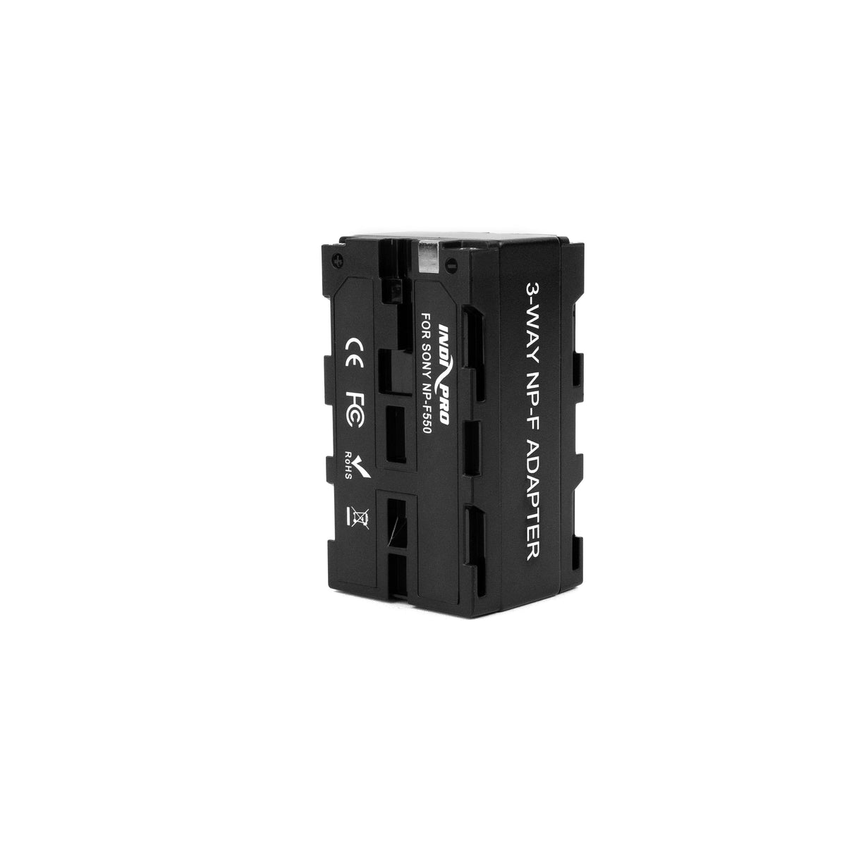 Indipro Dual-Side Sony NP-F Dummy Battery with 2.5mm Input/ Type-C Output