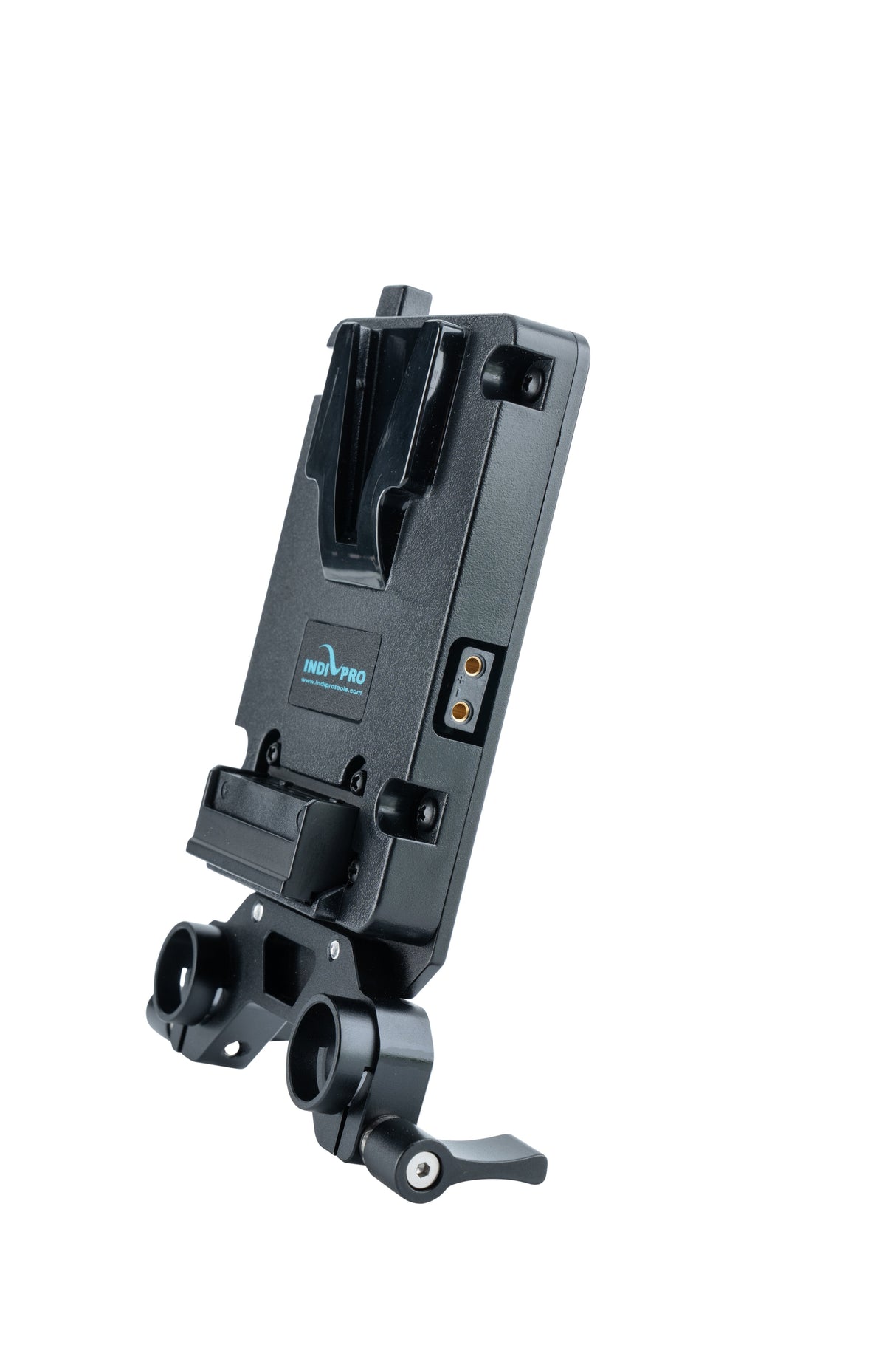 Indipro Mini V-Mount Adapter Plate with 15mm Rod Mount