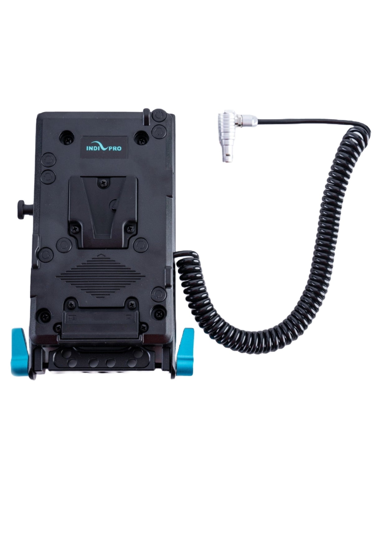 Indipro V-Mount Battery Plate for RED Komodo with 15mm Rod Mount (Coiled,18-40")