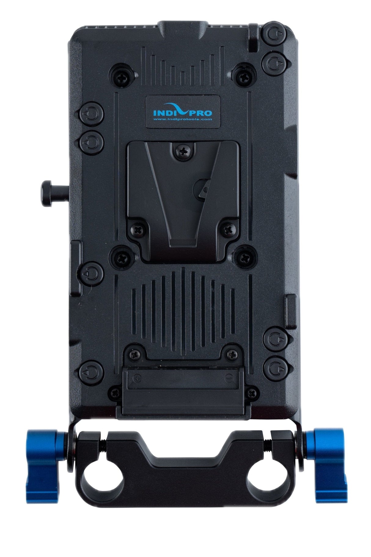 Indipro V-Mount Battery Plate with 3x D-Tap Outputs & 15mm Rod Mount