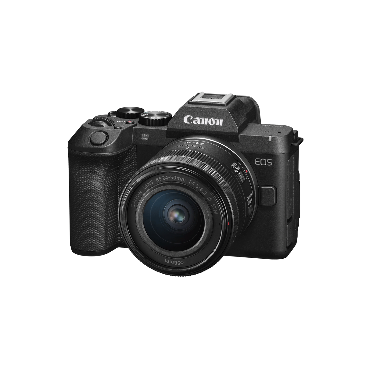 Canon EOS R8 Mark II with RF 24-50mm f/4.5-6.3 IS STM lens — front